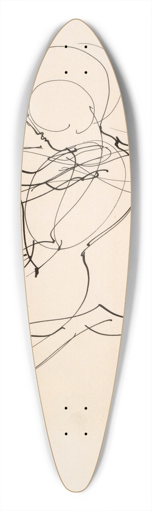 Oskar Schlemmer - Kneeling Figure 39.3 inch art pintail longboard deck