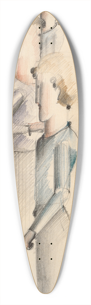 Oskar Schlemmer - Three Figures 39.3 inch art pintail longboard deck
