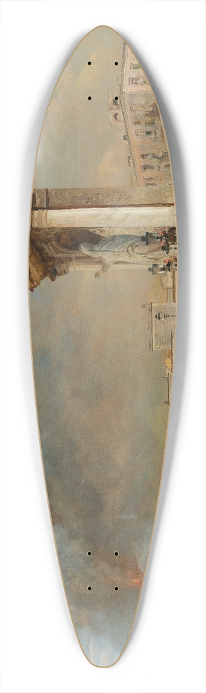 Oswald Achenbach - Ausbruch des Vesuv 39.3 inch art pintail longboard deck