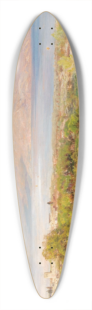 Oswald Achenbach - Osteria near Naples 39.3 inch art pintail longboard deck
