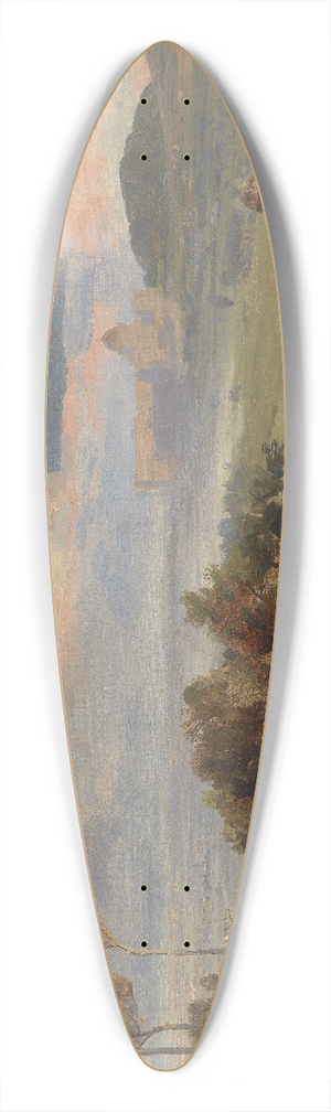 Oswald Achenbach - Via Cassia bei Rom 39.3 inch art pintail longboard deck
