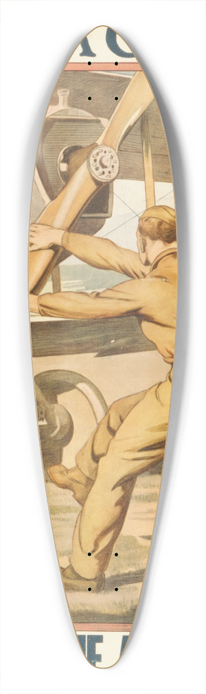 Otho Cushing - For action enlist in the Air Service 39.3 inch art pintail longboard deck Otho Cushing - For action enlist in the Air Service 39.3 inch art pintail longboard deck