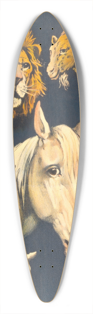 Otis Lithograph Co - Thurston, master magician and his pets 39.3 inch art pintail longboard deck
