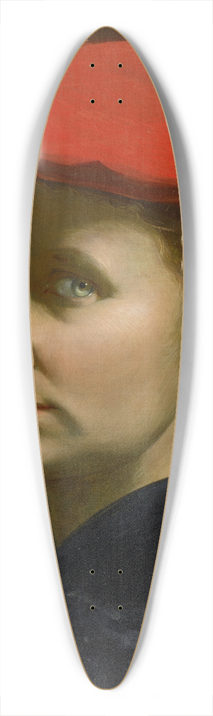 Ottilie Wilhelmine Roederstein - Self-Portrait with a Red Cap 39.3 inch art pintail longboard deck