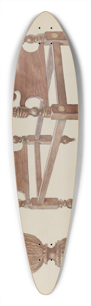 Otto E. Hake - Bed 39.3 inch art pintail longboard deck