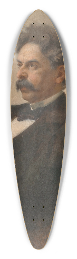 Otto Friedrich - Portrait of Gustav Friedrich Triesch 39.3 inch art pintail longboard deck Otto Friedrich - Portrait of Gustav Friedrich Triesch 39.3 inch art pintail longboard deck
