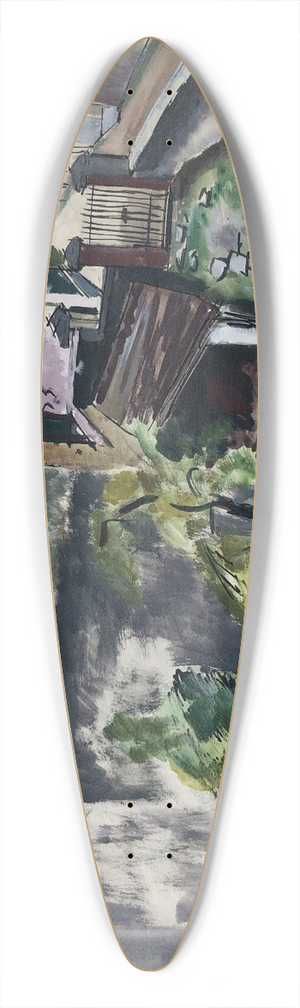 Otto Geigenberger - Gargnano am Gardasee 39.3 inch art pintail longboard deck