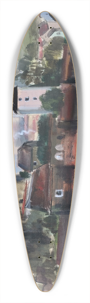 Otto Geigenberger - Passau am Inn 2 39.3 inch art pintail longboard deck Otto Geigenberger - Passau am Inn 2 39.3 inch art pintail longboard deck