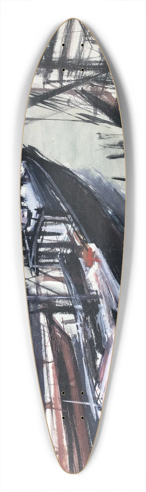 Otto Geigenberger - Schiffe in Anzio 39.3 inch art pintail longboard deck