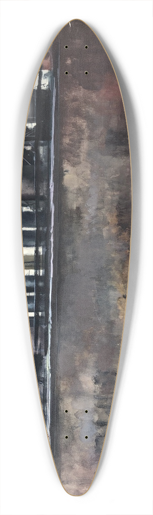 Otto Geigenberger - Stahlwerk Krupp in Essen 39.3 inch art pintail longboard deck