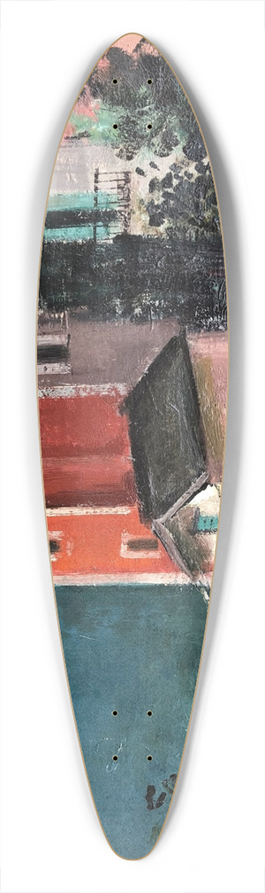 Otto Geigenberger - Torbole am Gardasee 39.3 inch art pintail longboard deck Otto Geigenberger - Torbole am Gardasee 39.3 inch art pintail longboard deck