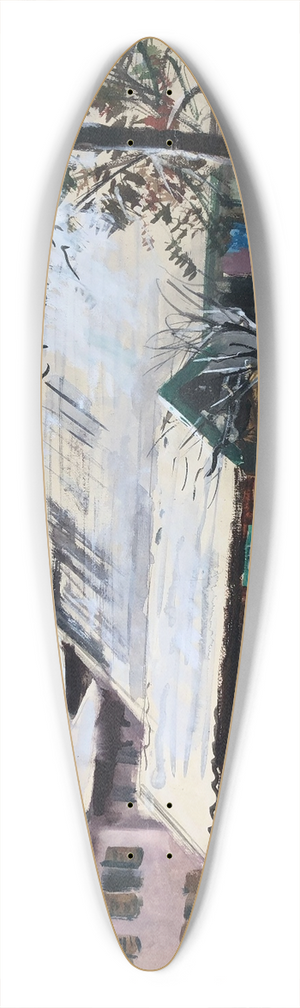 Otto Geigenberger - Winterlandschaft (Dorf bei Wasserburg am Inn) 39.3 inch art pintail longboard deck
