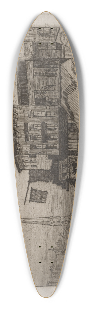 Otto Henry Bacher - Eagle Street and Woodland Avenue 39.3 inch art pintail longboard deck Otto Henry Bacher - Eagle Street and Woodland Avenue 39.3 inch art pintail longboard deck