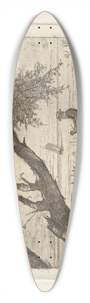 Otto Henry Bacher - Lake Erie 39.3 inch art pintail longboard deck Otto Henry Bacher - Lake Erie 39.3 inch art pintail longboard deck