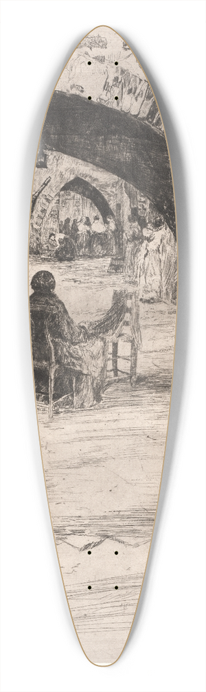 Otto Henry Bacher - Net Makers 39.3 inch art pintail longboard deck