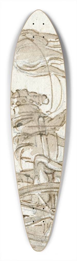 Otto Howen - Een karos getrokken door twee ezels 39.3 inch art pintail longboard deck Otto Howen - Een karos getrokken door twee ezels 39.3 inch art pintail longboard deck