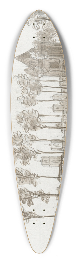 Otto Howen - Gezicht op Valencia 39.3 inch art pintail longboard deck