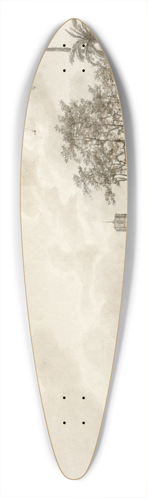 Otto Howen - Gezicht op Valencia 39.3 inch art pintail longboard deck
