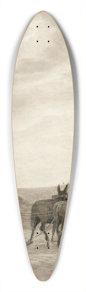 Otto Howen - Het dorsen van het graan 39.3 inch art pintail longboard deck