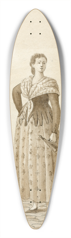 Otto Howen - Klederdrachten uit Aragon 39.3 inch art pintail longboard deck Otto Howen - Klederdrachten uit Aragon 39.3 inch art pintail longboard deck