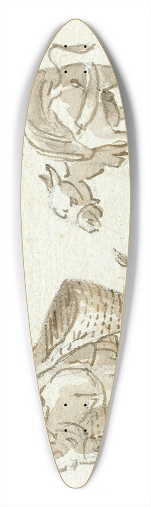 Otto Howen - Pakezels 39.3 inch art pintail longboard deck