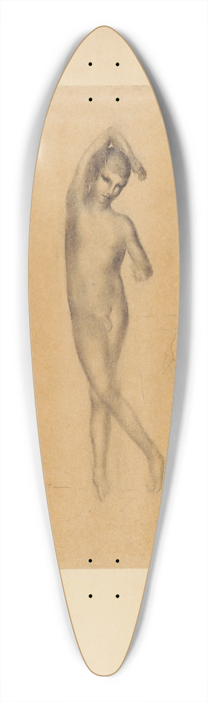 Otto Meyer-Amden - Tnzerischer Jnglingsakt mit berkreuztem rechten Bein und Arm ber Kopf 39.3 inch art pintail longboard deck