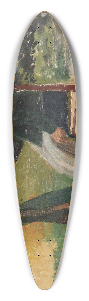 Otto Modersohn - Dreebeen mit Mdchen 39.3 inch art pintail longboard deck
