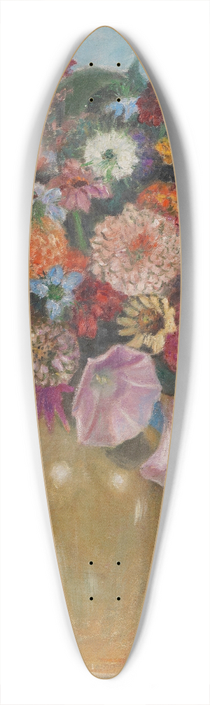 Otto Modersohn - Zinnien und Malven 39.3 inch art pintail longboard deck