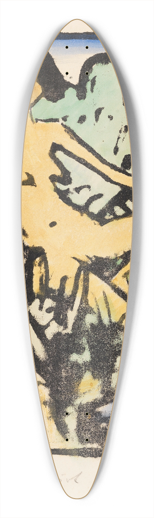 Otto Mueller - Am Ufer sitzendes Mdchen (Sitzendes Mdchen in Landschaft) 39.3 inch art pintail longboard deck