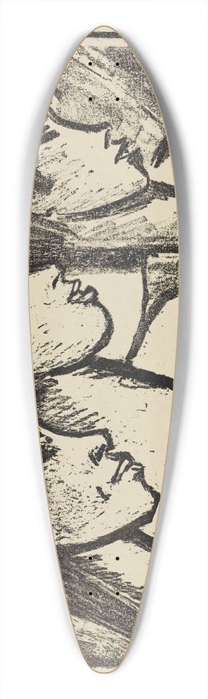 Otto Mueller - Drei Mdchen im Profil 39.3 inch art pintail longboard deck