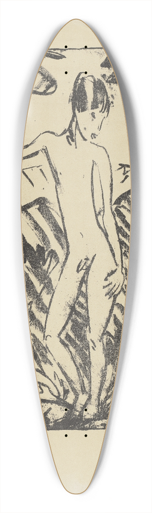 Otto Mueller - Stehender Knabe und zwei Mdchen I 39.3 inch art pintail longboard deck
