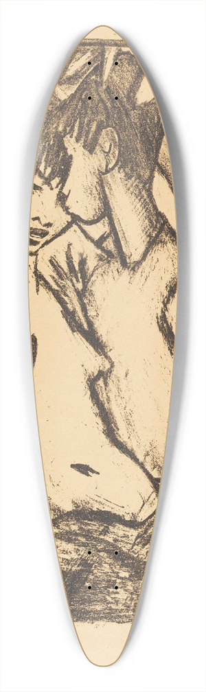 Otto Mueller - Zigeuner-Liebespaar 2 39.3 inch art pintail longboard deck