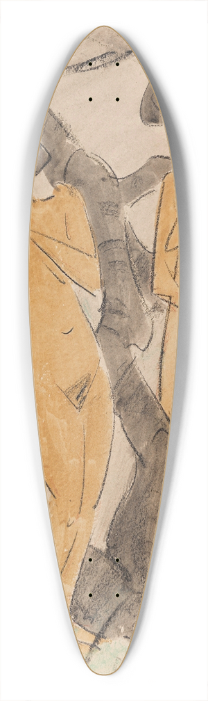 Otto Mueller - Zwei Mdchenakte 39.3 inch art pintail longboard deck