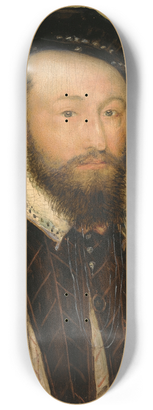 Corneille de Lyon - Portrait Of A Man 8.25 inch art skate deck Corneille de Lyon - Portrait Of A Man 8.25 inch art skate deck