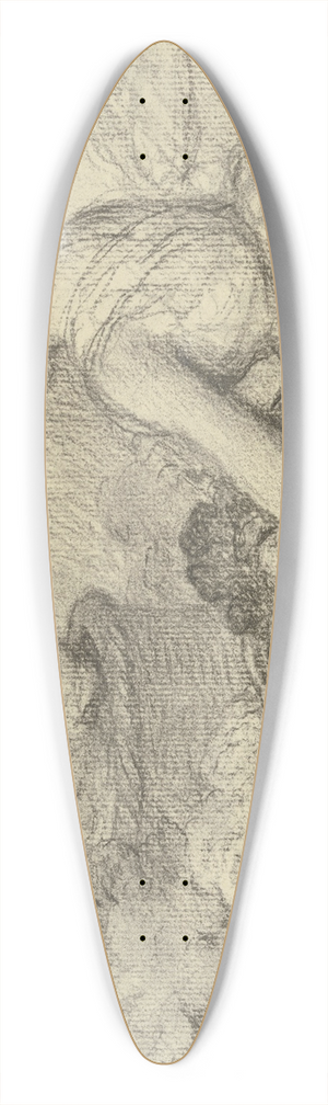 Otto Scholderer - Gemseverkuferin 39.3 inch art pintail longboard deck