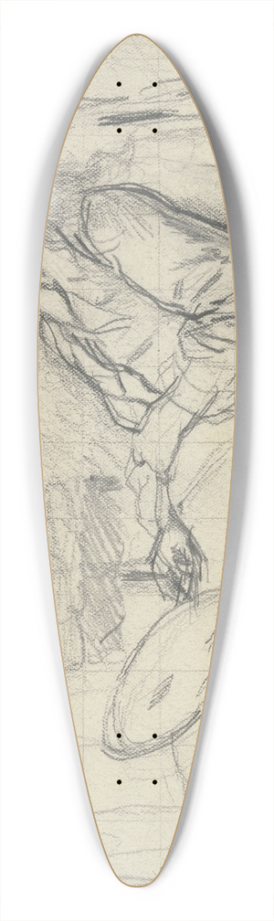 Otto Scholderer - Luise Scholderer auf der Ottomane 39.3 inch art pintail longboard deck