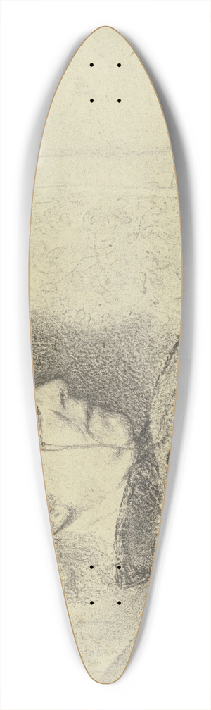 Otto Scholderer - Luise Scholderer reading 39.3 inch art pintail longboard deck