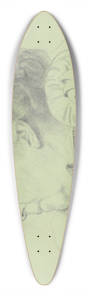 Otto Scholderer - Luise Scholderer schlafend 39.3 inch art pintail longboard deck