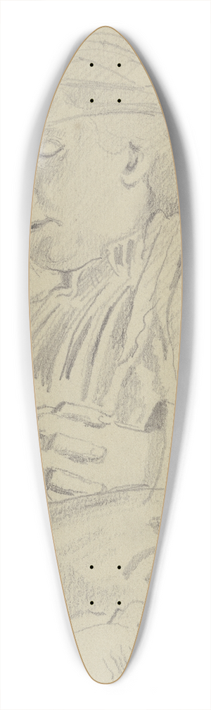 Otto Scholderer - Luise Scholderer schlafend mit gefalteten Hnden 39.3 inch art pintail longboard deck Otto Scholderer - Luise Scholderer schlafend mit gefalteten Hnden 39.3 inch art pintail longboard deck