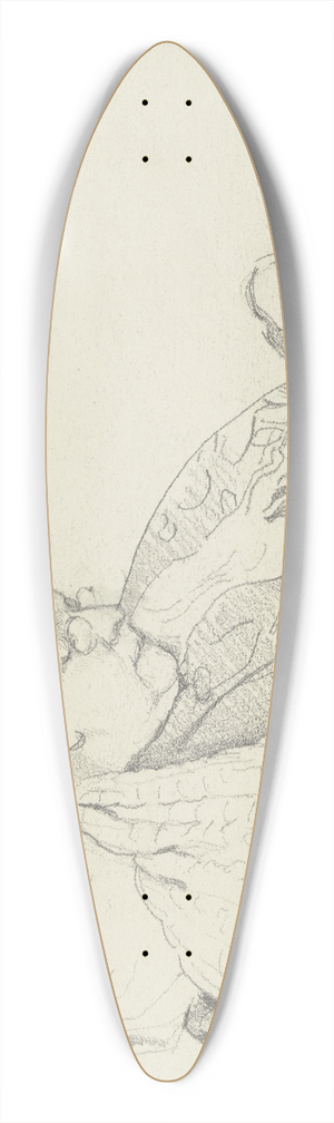 Otto Scholderer - Luise Scholderer schreibend 39.3 inch art pintail longboard deck
