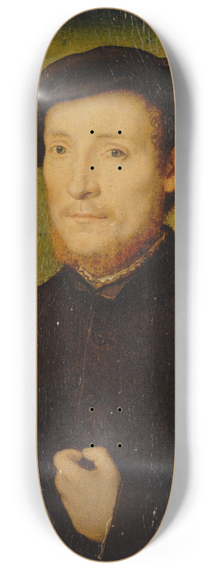 Corneille de Lyon - Portrait of a Man with His Hand on His Chest 8.25 inch art skate deck Corneille de Lyon - Portrait of a Man with His Hand on His Chest 8.25 inch art skate deck