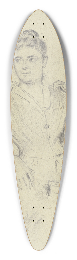 Otto Scholderer - Sitzende Dame mit Fcher 39.3 inch art pintail longboard deck