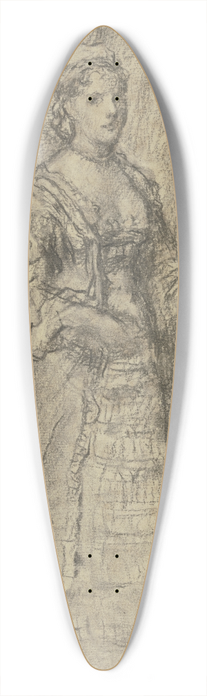 Otto Scholderer - Stehende Dame im Rschenkleid 39.3 inch art pintail longboard deck