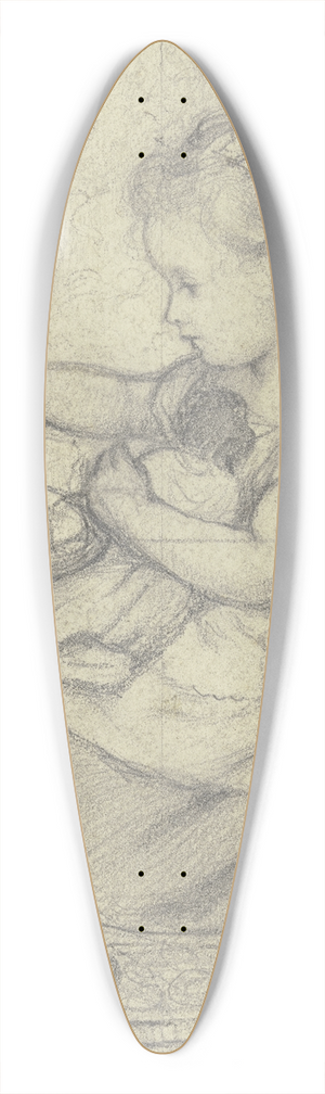 Otto Scholderer - Tea with Dolly 39.3 inch art pintail longboard deck