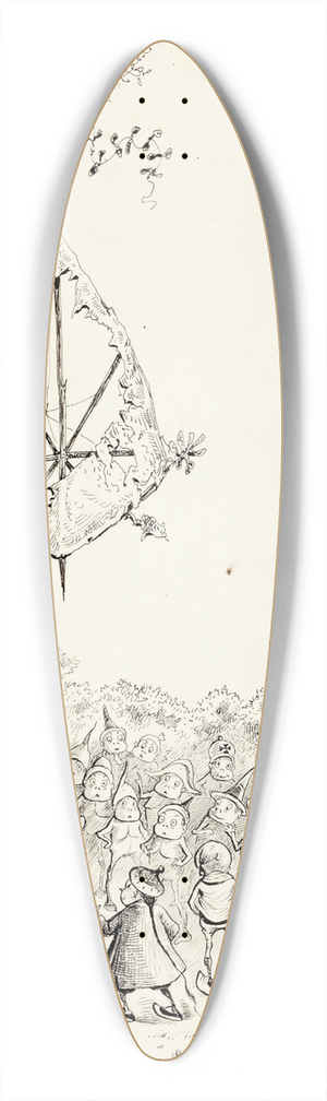 Palmer Cox - Brownies, book illustration 39.3 inch art pintail longboard deck