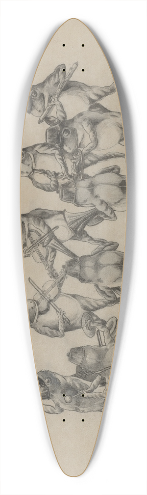 Palmer Cox - Frog Band 39.3 inch art pintail longboard deck