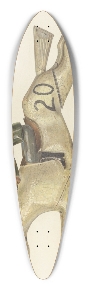 Palmyra Pimentel - Horse and Jockey 39.3 inch art pintail longboard deck