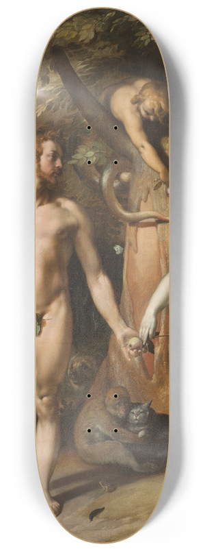 Cornelis Cornelisz Van Haarlem - The Fall of Man 8.25 inch art skate deck