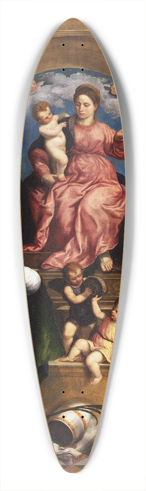 Paris Bordone - Madonna with Child Enthroned and Saints 39.3 inch art pintail longboard deck