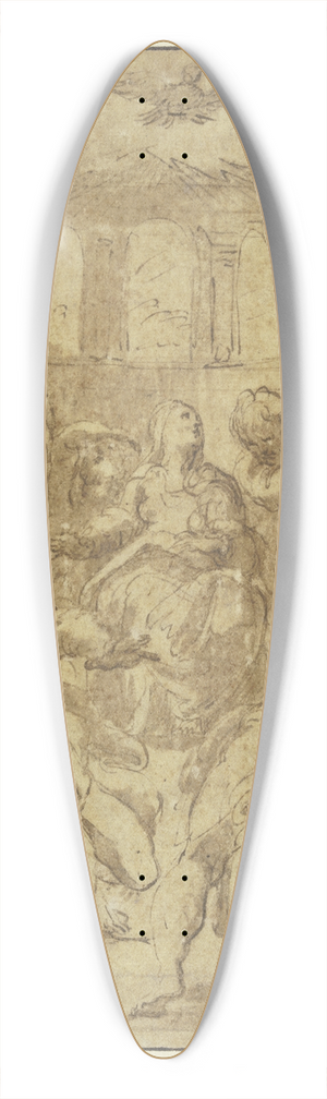 Parmigianino - Descent of the Holy Spirit 39.3 inch art pintail longboard deck Parmigianino - Descent of the Holy Spirit 39.3 inch art pintail longboard deck